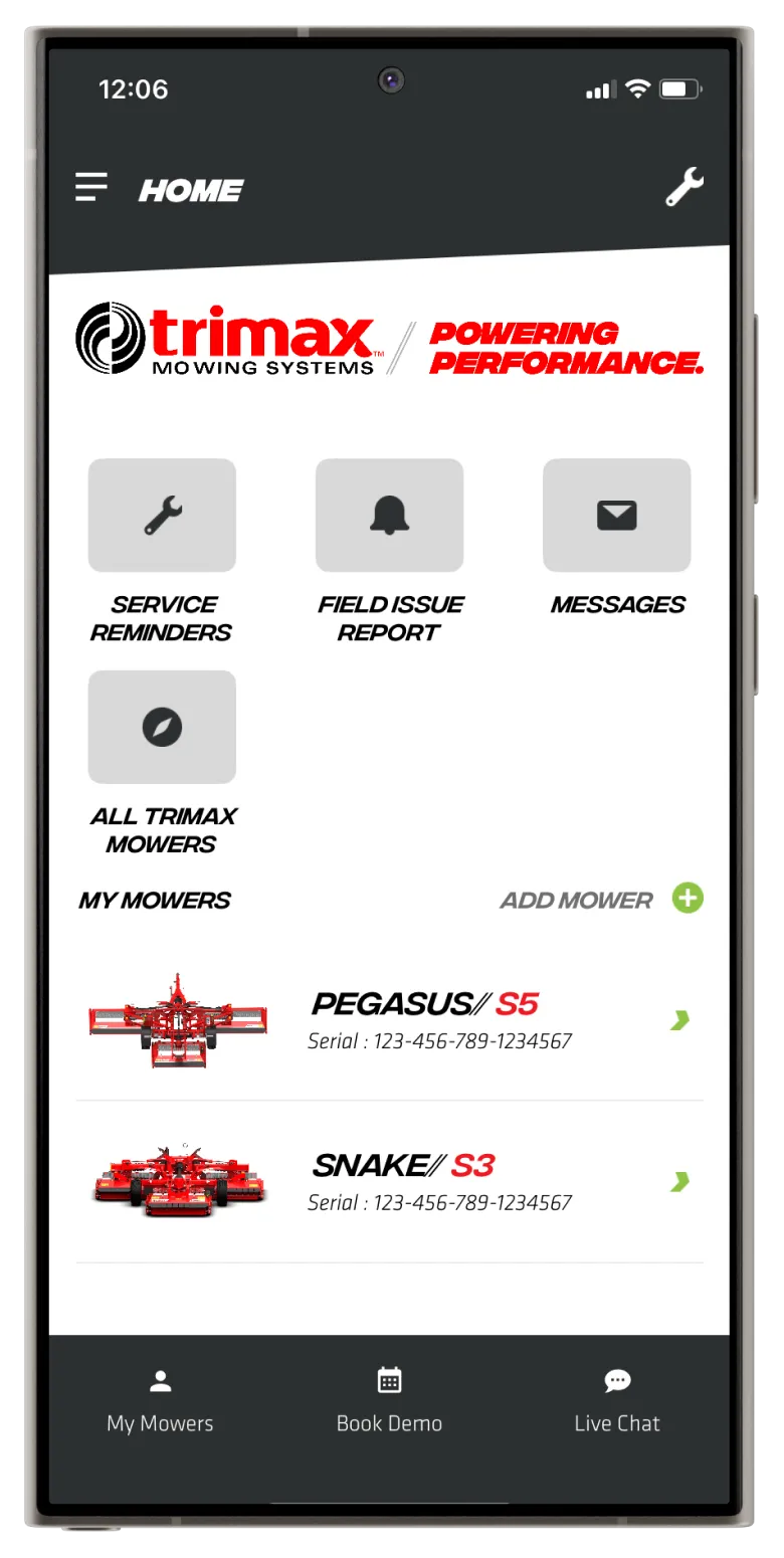 Trimax Customer App on Android
